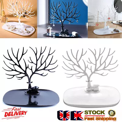 £7.90 • Buy Jewelry Display Stand Deer-shape Earring Necklace Rack Tabletop Holder Organizer