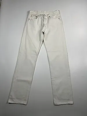 LEVI’S 501 STRAIGHT FIT Jeans - W32 L34 - White - Good Condition - Men’s • £39.99