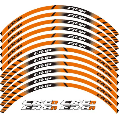 For Kawasaki ER-6N ER6N Motorcycle Rim Stripes Wheel Decals Tape Stickers • $15.92