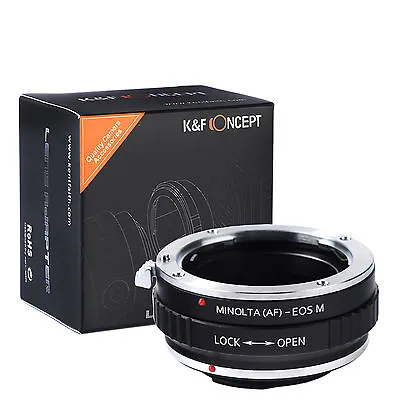 K&F Concept Lens Mount Adapter For Minolta(AF) Mount Lens To Canon EOS M Camera • $21.86