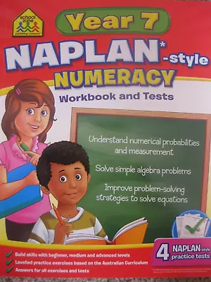 YEAR  7  NAPLAN *-Style  NUMERACY  WORKBOOK And TESTS  BOOK • $22