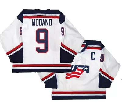 Throwback 2004 Quick Mike Modano #9 US Hockey Jersey Stitched Custom Names • $55