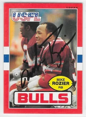 Mike Rozier Signed 1985 Topps USFL Card #55 Jacksonville Bulls Maulers • $17.99