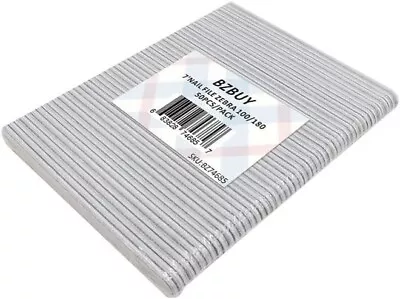 Bzbuy Nail File 50 PCS Professional Double Sided 100/180 Grit Nail Files Emery • $15