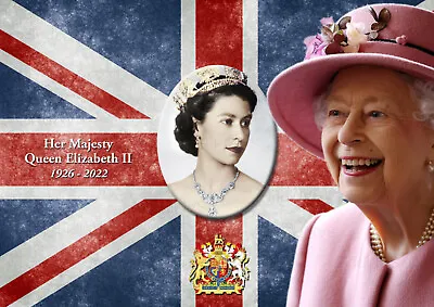 Her Majesty Queen Elizabeth II Memorabilia Tribute Print Poster Wall Art  #108 • £5.49