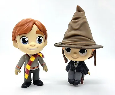 Funko Minis Harry Potter Series Ron Weasley W/ Sorting Hat & Scarf Lot Of 2 • $7.99