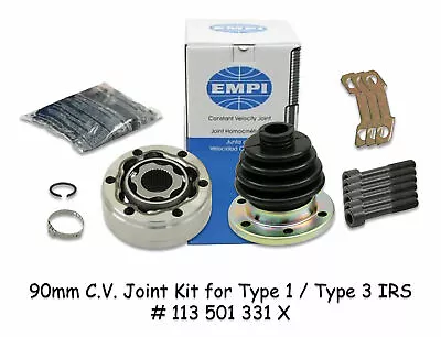 Vw Type 1 3 Irs Transmission 90mm Cv Joint Axle Kit Bug Ghia Super Beetle Square • $50