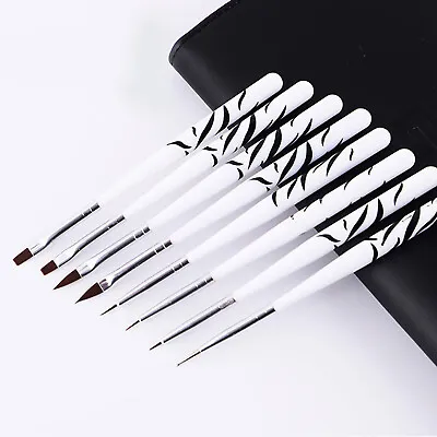 £3.49 • Buy 8PCS Nail Art Brush Design Set Dotting Painting Drawing Polish Brush Pen Tool UV