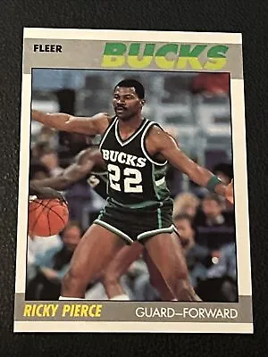 Ricky Pierce 1987 Milwaukee Bucks 87-88 Fleer Basketball #87 Of 132 Pack Fresh • $1.02