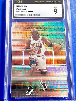 1999 SPx #S20 (SPxcitement) Michael Jordan Insert (CSG / CGC 9) • $28