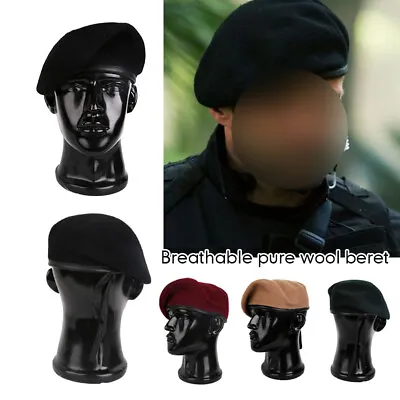 Unisex British US Special Forces Military Army Wool Beret Cap Battle Hat Fight. • $23.99