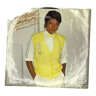 Michael Jackson Baby Be Mine Human Nature 45 RPM Vinyl Record Vintage • $15