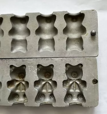 Vintage 3-D TEDDY BEAR Metal Chocolate Candy Mold 9.5 X 2 X 2.5  • $30