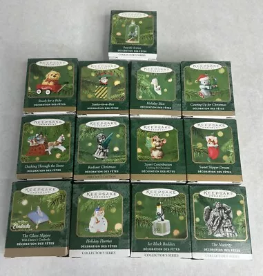 Lot Of 13 Hallmark Miniature Mini Ornaments 2001 Christmas Santa Nativity • $19.99