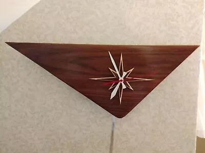 Mid-century Modern Starburst Pendulum Wall Clock. See Video. • $105