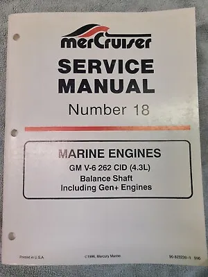 Mercruiser 8232261 Gm V-6 262 Cid (4.3l) Service Manual • $49.50