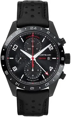 MONTBLANC TIMEWALKER 116102 Chronograph Automatic Watch All Black Leather Band • $2845.30