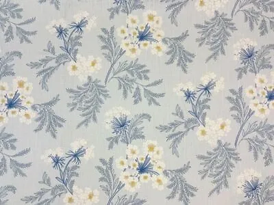 Laura Ashley Sandford Fabric Seaspray Blue Curtains Furnishing Material Per M • £8