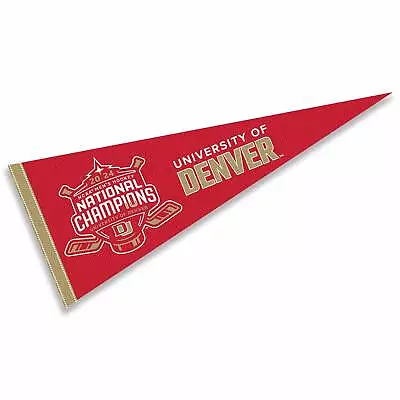 Denver Pioneers Hockey National Champions Pennant Flag Banner • $14.95