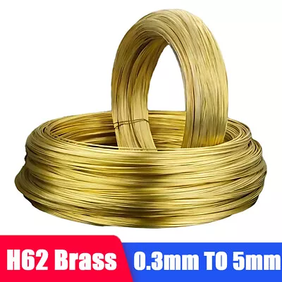 Brass Round Wire (Bare) 0.3mm 0.4mm 0.5mm 0.6mm 0.8mm To 5.0mm Jewellery/craft • £140.34