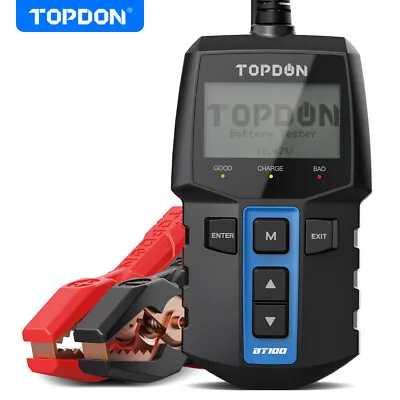 TOPDON 12Volt Vehicle Battery Analyzer Tester Charging Cranking Load Digital US • $32.99