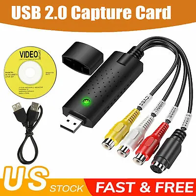 USB 2.0 Audio TV Video VHS To DVD VCR PC DVR HDD Converter Adapter Capture Card • $8.99