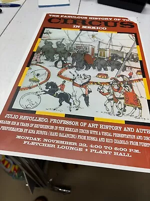 Vintage History Of Mexico Circus Book Poster 11'x17'julio Revolledo Author • $6.77