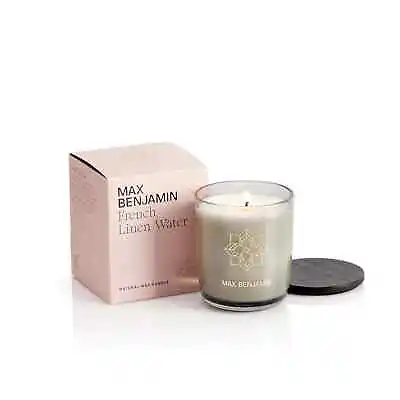 Max Benjamin French Linen Water 210g Luxury Candle Natural Wax Jar 50 Hours Burn • $33.28