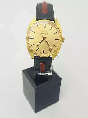 Marvin Gold Plated 17 Jewels S8312A Manual Watch Vintage Excellent Working • $60