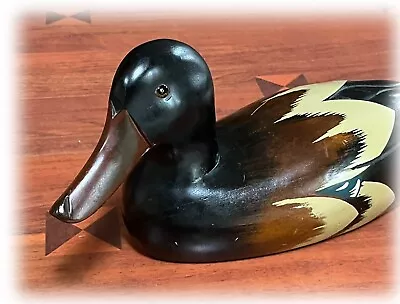 Vtg Hand Carved Painted Wooden Duck Decoy Country Lures By Emporium Of Maine • $28