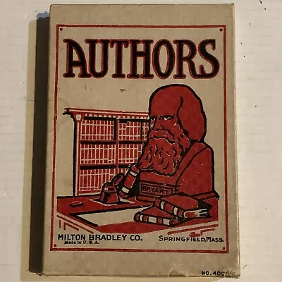 Milton Bradley Vintage Complete 40 Card Authors Card Game #4005 Early 1900’s • $27.99