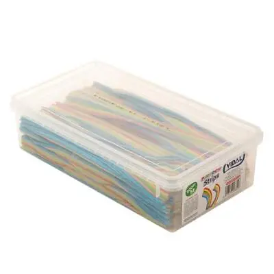 Fizzy Rainbow Belts Strips X 200 Tub Retro Sweets Party Bag Vidal • £15.42