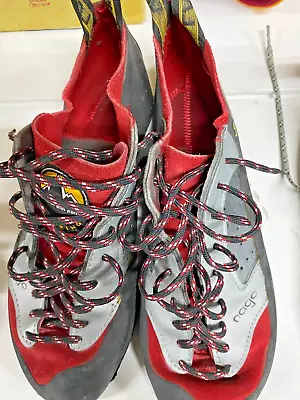 La Sportiva Nago Climbing Shoes Red/Black Size Men 10 1/2 W 11 1/2 • $28