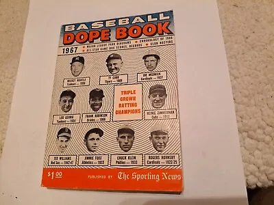 Vintage 1967 Baseball Sporting News Dope Book Mantle Cobb Gehrig Robinson Wilson • $13.99