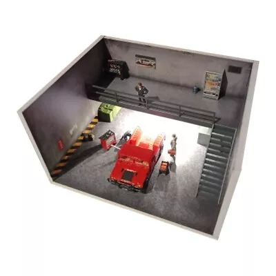 Diorama 1/64 Car Garage Model LED Lighting Car Parking Lot Display Scene Model • $28.99