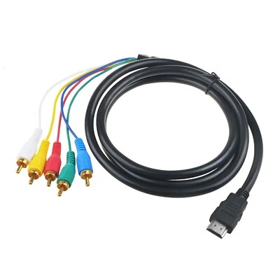 $9.89 • Buy 5FT HDMI Male To 5RCA 5-RCA Audio Video AV Component Cable Gold Plated 1080P