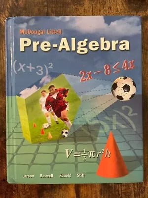 McDougal Littell Pre-Algebra - Hardcover | Student Edition 2005 • $18.99
