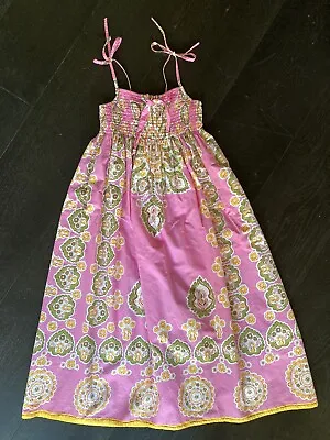 Girls Fred Bare Pink Indian Style Print Maxi Dress - Size 7 - Preowned • $14