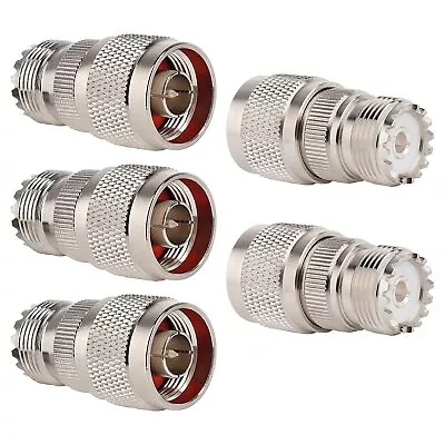 5Pcs RF N Male To UHF Female Adapter N Connector To PL-259 SO-239 Connectors  • $20.88