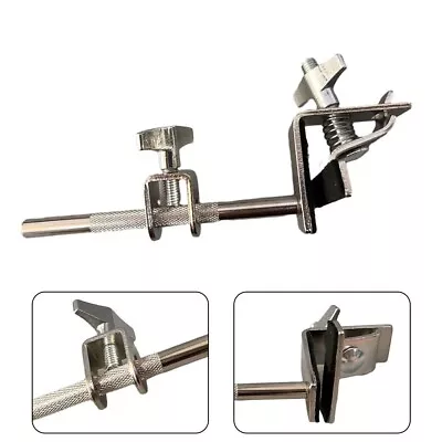 Adjustable Cowbell Holder Clamp For Jazz Drum Kit Reliable Mounting Of Cow Bell • £19.75