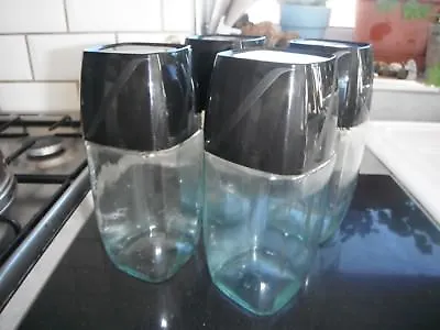 4 X Empty Used 18cm Glass Jars With Lids Crafts Jam Making Candle Holders Sewing • £4.99