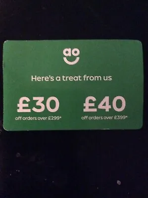 Ao.com Discount Code / Voucher £30/£40 Off Digital Code Delivery • £5