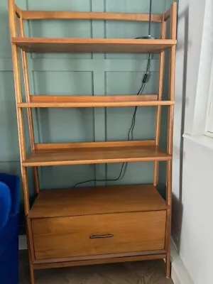 West Elm Mid Century Bookcase With Drawer Acorn • £300