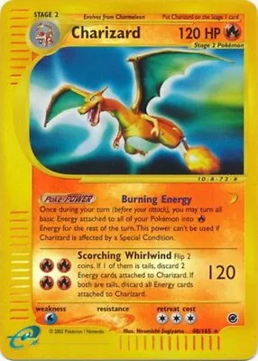 1x Charizard - 40/165 - Rare - Reverse Holo NM-Mint Pokemon G2 - Expedition • $165.98