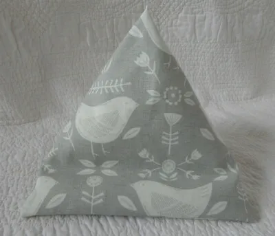 IPad Kindle Tablet Phone Bean Bag Cushion Pillow Stand Grey Scandi Bird Fabric • £11.29