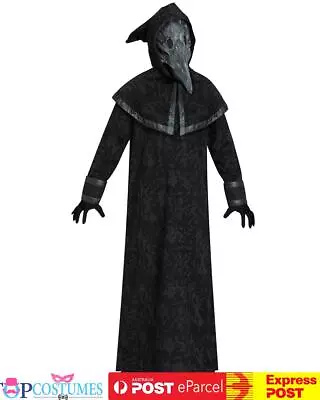 Boys Deluxe Plague Doctor Medieval Costume Brird Mask Steampunk Halloween • $86.45