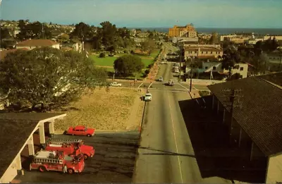 Monterey California Aerial View Main Fire Station Engines C1960 Vintage Postcard • $5.06