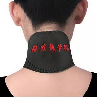 Self Heating Magnetic Headache Belt Neck Massager Belt Black • $7