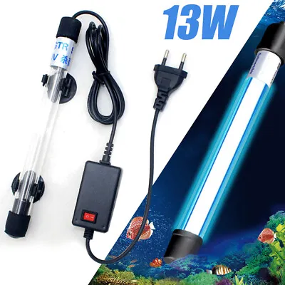 13W Aquarium Fish Tank Pond UV Steriliser Light Water Clean Lamp Submersible / • £10.82