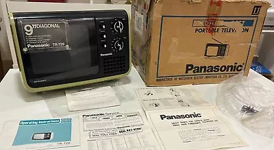Panasonic Tr729 1975 Green Portable Tv 9  Original Packaging Box • $399